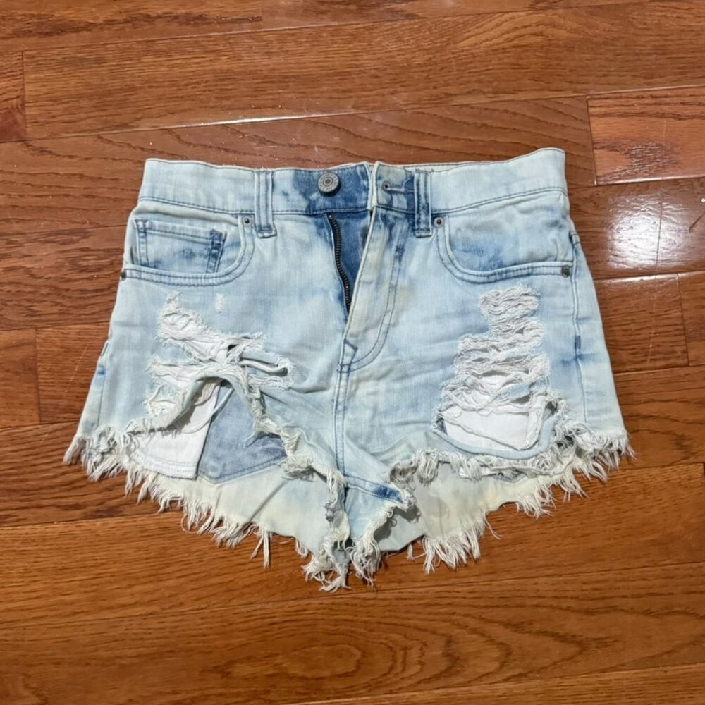 Mini Light Wash Jean Shorts